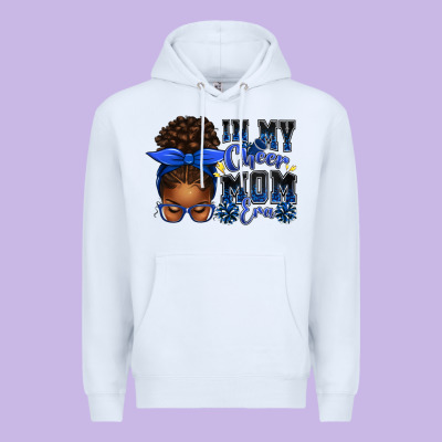 In My Cheer Mom Era Afro Messy Bun Premium Hoodie Designed By Texasbilliewilder