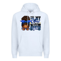 White in my cheer mom era afro messy bun Premium Hoodie - texasbilliewilder