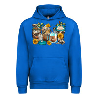 Cobalt bull skull coffee cups Urban Hoodie - Zillion Design Studio