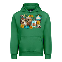 Emerald bull skull coffee cups Urban Hoodie - Zillion Design Studio