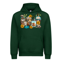 Forest Green bull skull coffee cups Urban Hoodie - Zillion Design Studio