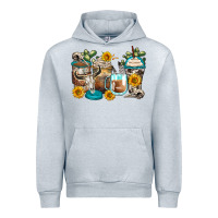 Heather Grey bull skull coffee cups Urban Hoodie - Zillion Design Studio