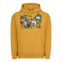 Pigment Peanut Butter bull skull coffee cups Urban Hoodie - Zillion Design Studio