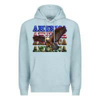 Blue Mist america america america america Premium Hoodie - Zillion Design Studio