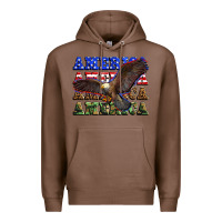 Chestnut america america america america Premium Hoodie - Zillion Design Studio