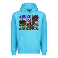 Ocean Blue america america america america Premium Hoodie - Zillion Design Studio