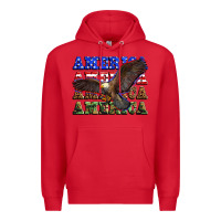 Red america america america america Premium Hoodie - Zillion Design Studio