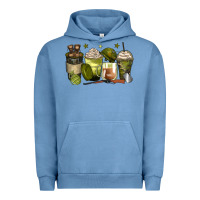 Pigment Pebble Blue army coffee cups Urban Hoodie - Zillion Design Studio