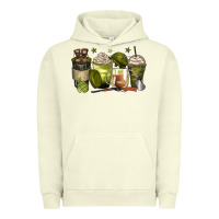 Pigment Pistachio army coffee cups Urban Hoodie - Zillion Design Studio