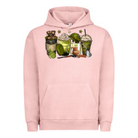 Pigment Salmon army coffee cups Urban Hoodie - Zillion Design Studio