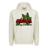 Oatmeal Heather merry christmas baby sheep trees with truck Premium Hoodie - RanaPortraitStore