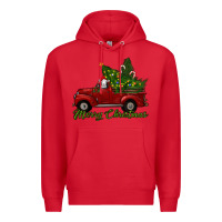 Red merry christmas baby sheep trees with truck Premium Hoodie - RanaPortraitStore