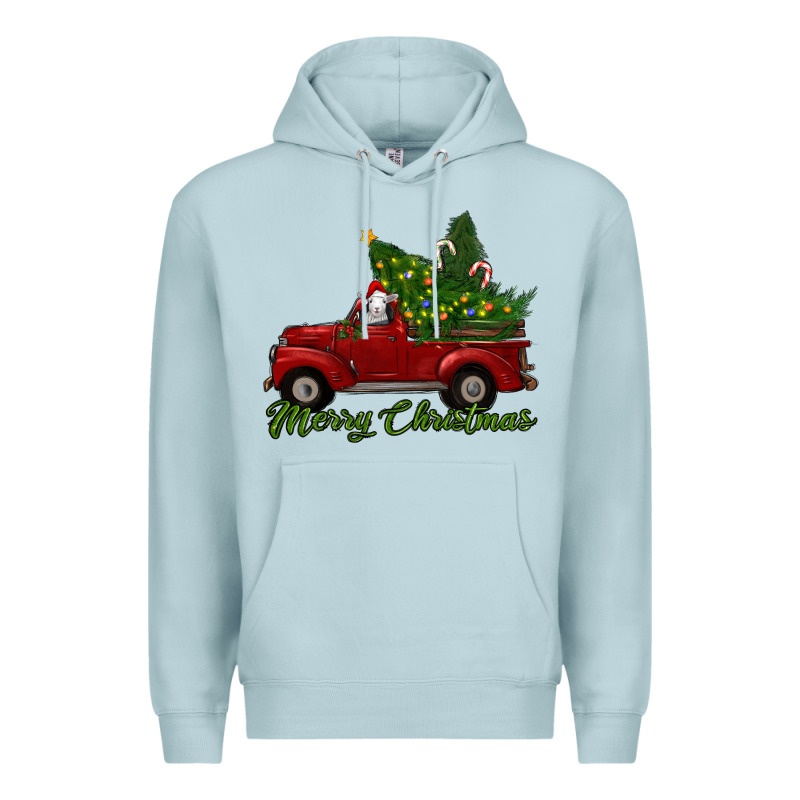 Merry Christmas Baby Sheep Trees With Truck Premium Hoodie by RanaPortraitStore | Teevron