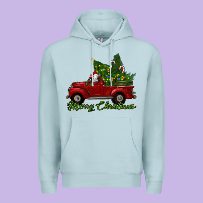 Merry Christmas Baby Sheep Trees With Truck Premium Hoodie Designed By Ranaportraitstore