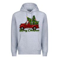 Heather Grey merry christmas baby sheep trees with truck Premium Hoodie - RanaPortraitStore