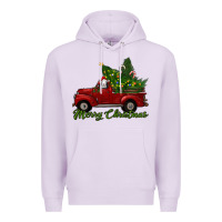 Lilac merry christmas baby sheep trees with truck Premium Hoodie - RanaPortraitStore
