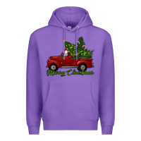 Purple merry christmas baby sheep trees with truck Premium Hoodie - RanaPortraitStore