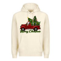 Sandshell merry christmas baby sheep trees with truck Premium Hoodie - RanaPortraitStore