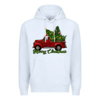White merry christmas baby sheep trees with truck Premium Hoodie - RanaPortraitStore