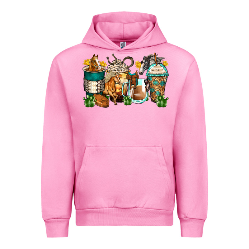 Horses Coffee Cups Urban Hoodie by Zillion Design Studio | Teevron
