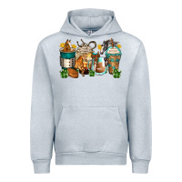 Heather Grey horses coffee cups Urban Hoodie - Zillion Design Studio