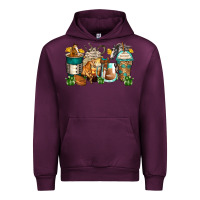 Mauve Wine horses coffee cups Urban Hoodie - Zillion Design Studio