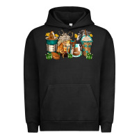 Pigment Black horses coffee cups Urban Hoodie - Zillion Design Studio
