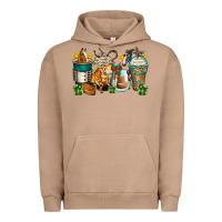 Pigment Burro horses coffee cups Urban Hoodie - Zillion Design Studio