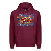 Burgundy this is god's country Premium Hoodie - Zillion Design Studio