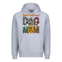 Heather Grey kinda busy being a dog mom Premium Hoodie - texasbilliewilder