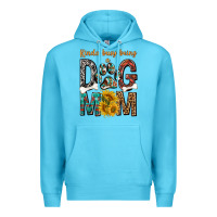 Ocean Blue kinda busy being a dog mom Premium Hoodie - texasbilliewilder