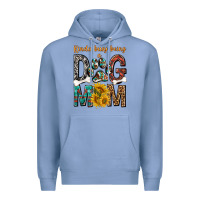 Colony Blue kinda busy being a dog mom Premium Hoodie - texasbilliewilder