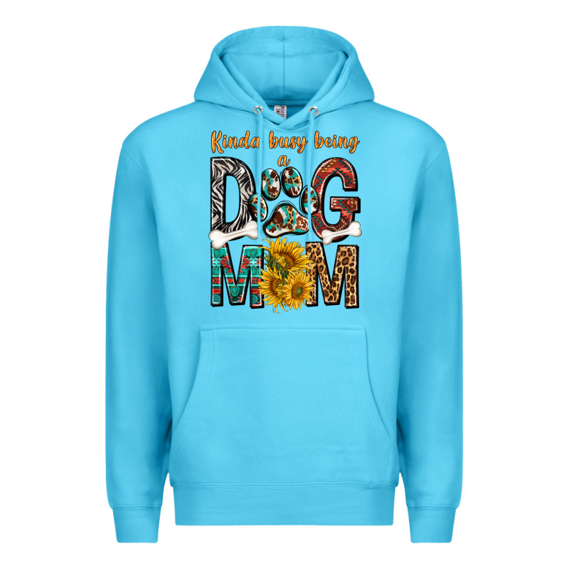 Kinda Busy Being A Dog Mom Premium Hoodie by texasbilliewilder | Teevron