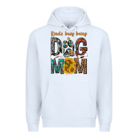 White kinda busy being a dog mom Premium Hoodie - texasbilliewilder