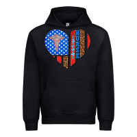 Black 4th of july nurse heart flag Urban Hoodie - texasbilliewilder