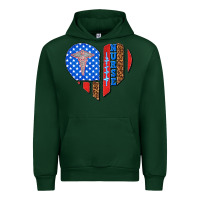 Forest Green 4th of july nurse heart flag Urban Hoodie - texasbilliewilder