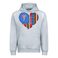 Heather Grey 4th of july nurse heart flag Urban Hoodie - texasbilliewilder