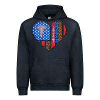 Navy 4th of july nurse heart flag Urban Hoodie - texasbilliewilder