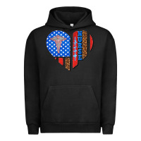 Pigment Black 4th of july nurse heart flag Urban Hoodie - texasbilliewilder