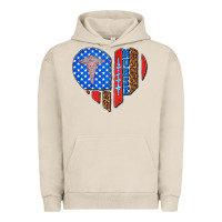 Pigment French Oak 4th of july nurse heart flag Urban Hoodie - texasbilliewilder