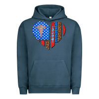 Pigment Midnight Navy 4th of july nurse heart flag Urban Hoodie - texasbilliewilder