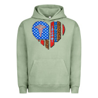 Pigment Oil Green 4th of july nurse heart flag Urban Hoodie - texasbilliewilder