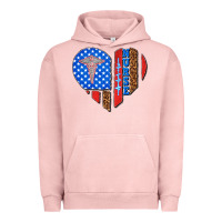 Pigment Salmon 4th of july nurse heart flag Urban Hoodie - texasbilliewilder