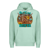 Seafoam Highland Heifer Western Premium Hoodie - RanaPortraitStore