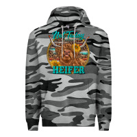 Slate Camo Highland Heifer Western Premium Hoodie - RanaPortraitStore
