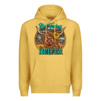 Antique Gold Highland Heifer Western Premium Hoodie - RanaPortraitStore