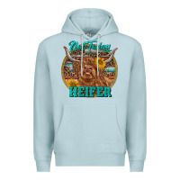 Blue Mist Highland Heifer Western Premium Hoodie - RanaPortraitStore