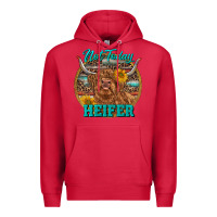 Cardinal Highland Heifer Western Premium Hoodie - RanaPortraitStore