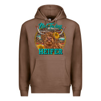 Chestnut Highland Heifer Western Premium Hoodie - RanaPortraitStore