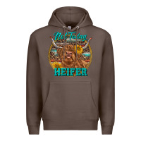 Coffee Highland Heifer Western Premium Hoodie - RanaPortraitStore